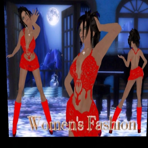 Women's Fancy Red Lace