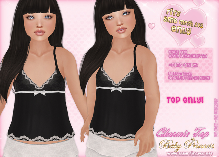 :*BABY*: { SMB } Charmie Top - BLACK