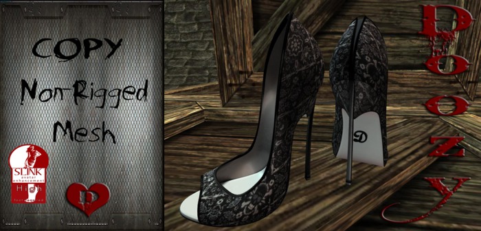 ..::DOOZY::.. Vintage Skull Bladed Heels(SLINK HIGH)