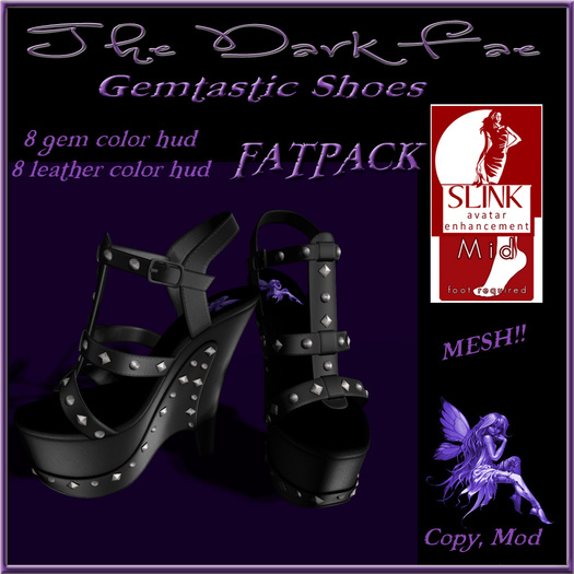 The Dark Fae's Gemtastic Shoes FATPACK