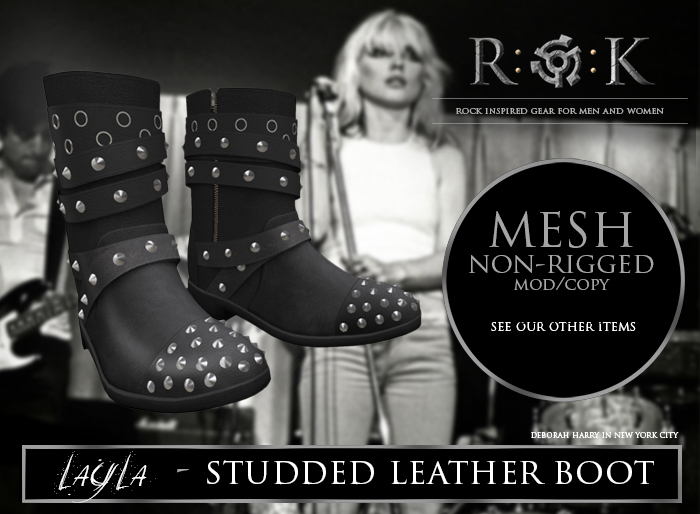 LAYLA STUDDED WOMEN'S BOOTS GRAY