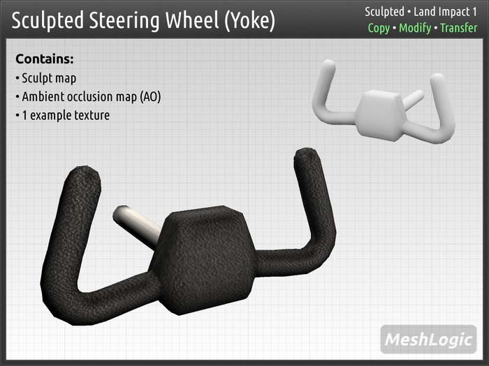 [ML] Sculpted Steering Wheel (Yoke)