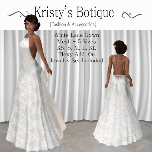 ~KB~  Lace White Gown