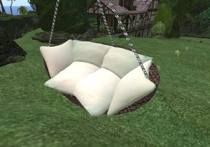 Swing Basket Brown & White Boxed