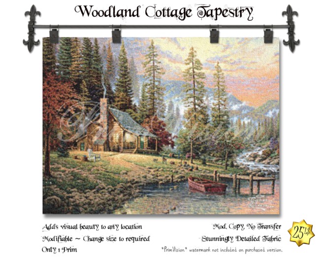 *PV* Woodland Cottage Tapestry