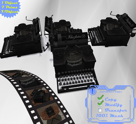 Mesh Vintaje typewriter by Perez Falconer Boxed