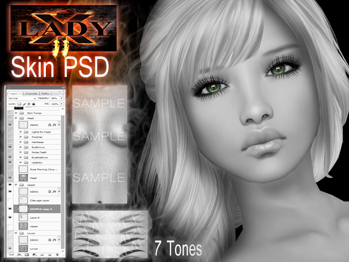 Lady-X-11-Skin PSD -DEMO