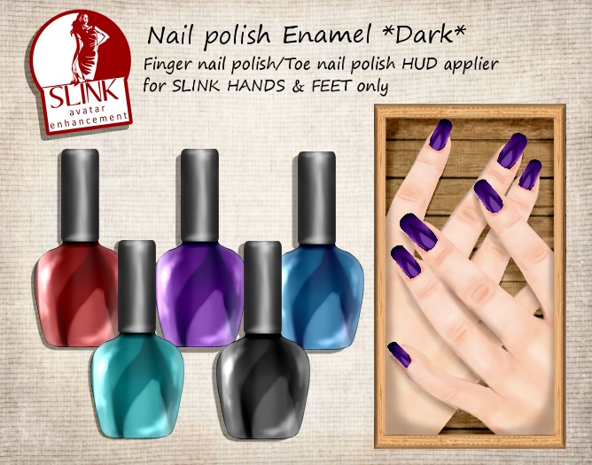 [M*G*S] Slink Nail Applier Enamel *Dark* 