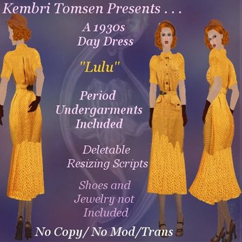 GWD - 1930s Day Dress - Lulu