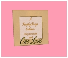 One Love Taupe Glass Picture Frame *TOUCH ME*MOD/TRANSFER