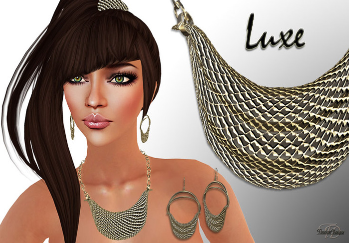 *TD* Luxe bib necklace set in Rustic Gold   BX