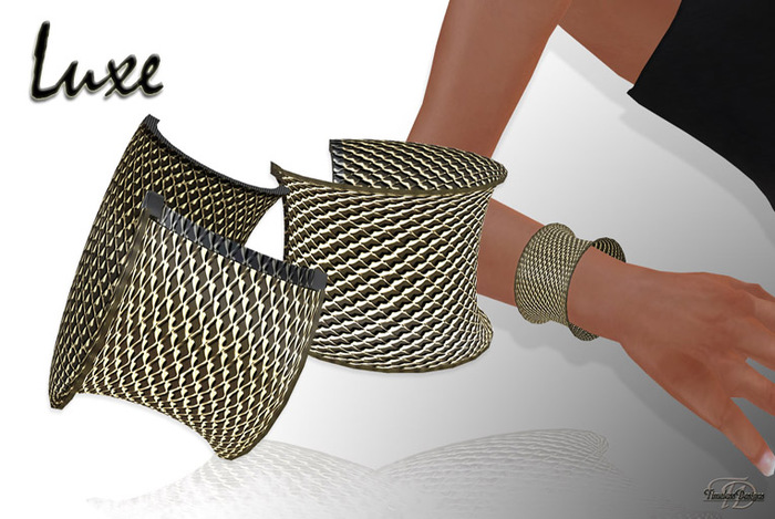 Luxe Cuff set in Rustic Gold