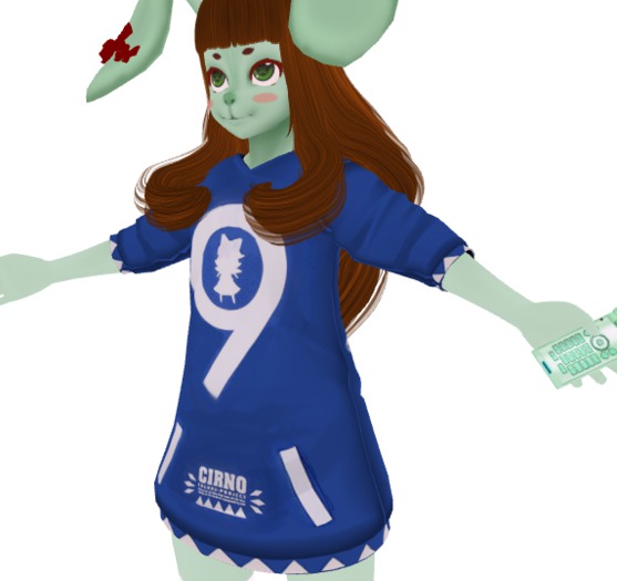Cirno mod for Krankhaus long hoodie