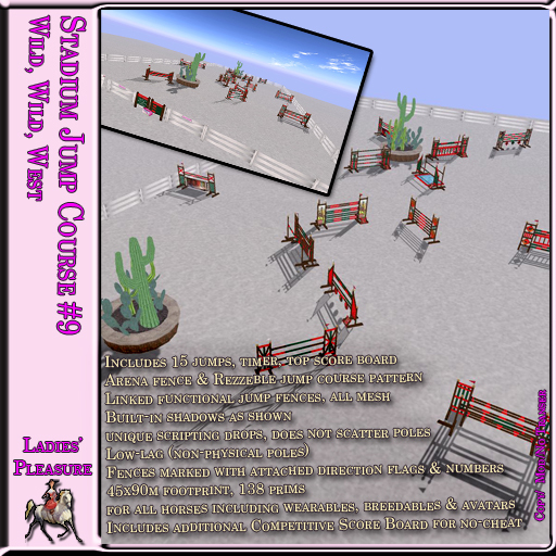Second Life Marketplace - ~LP~ Stadium Jumping Course #9 (Wild West) BOXED