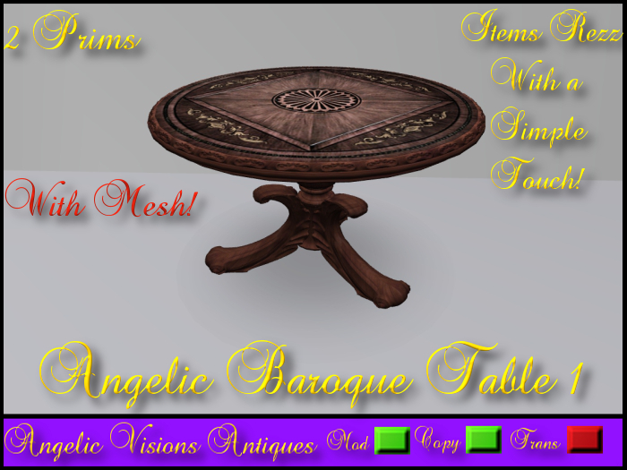 Angelic Baroque Table 1