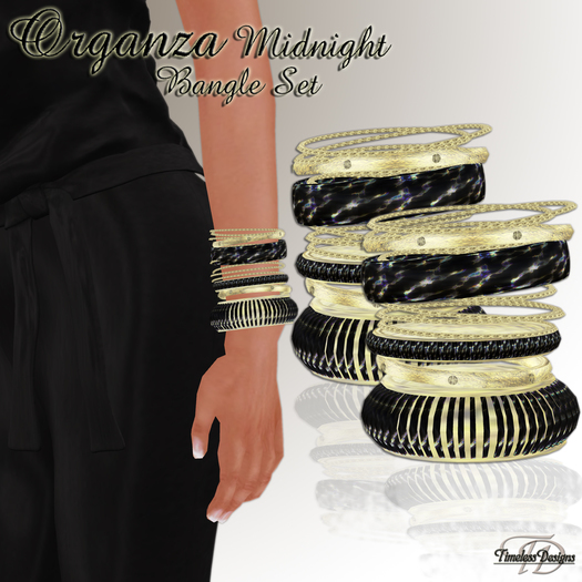 Organza Midnight Bangle Set