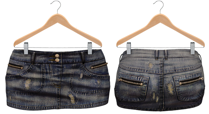 Bueno-Hard Luck Denim Skirt-Indigo