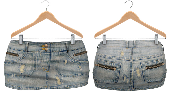Bueno-Hard Luck Denim Skirt-Babybleu