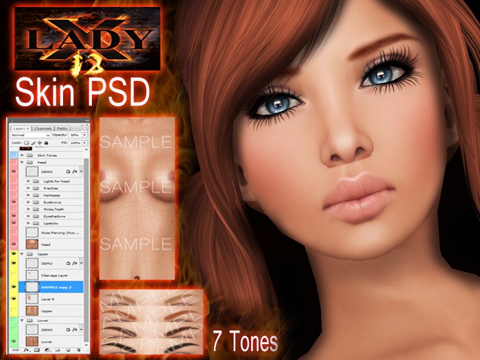 Lady-X-12-Skin PSD