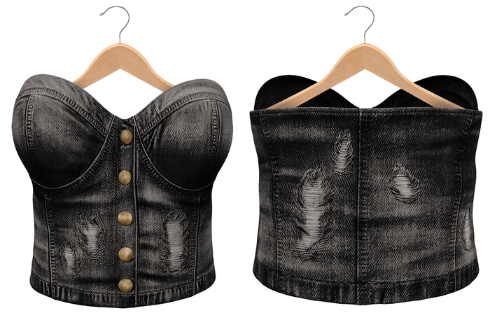 Bueno-Hard Luck -Denim Top - Onyx