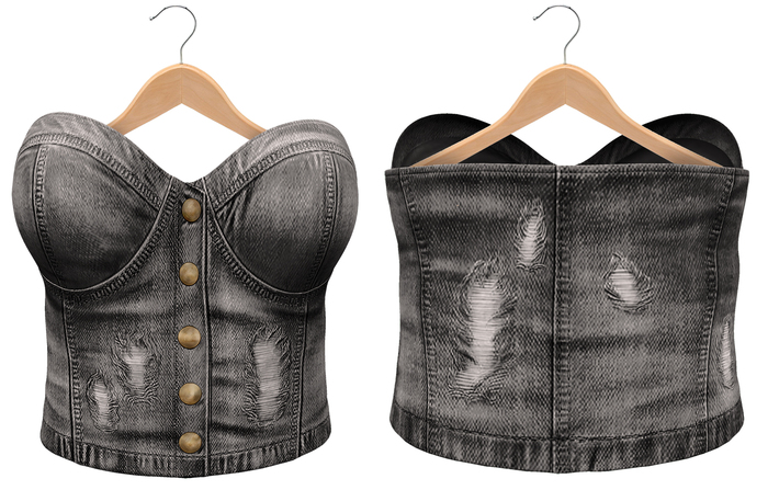 Bueno-Hard Luck -Denim Top- Coal