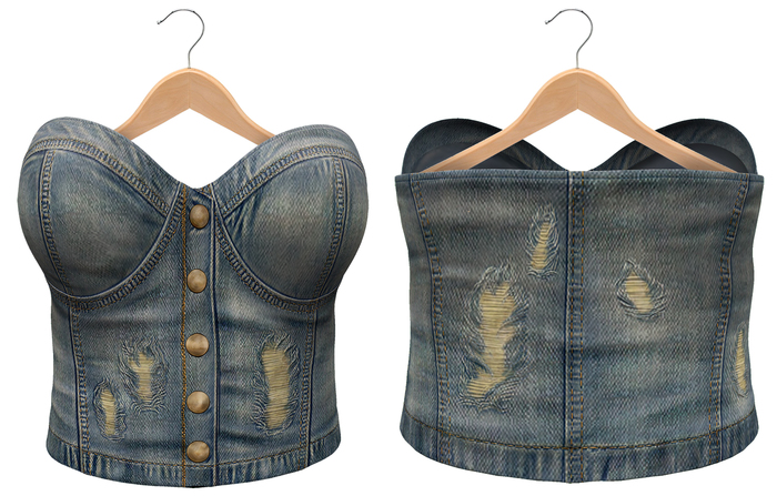 Bueno-Hard Luck -Denim Top -Sky