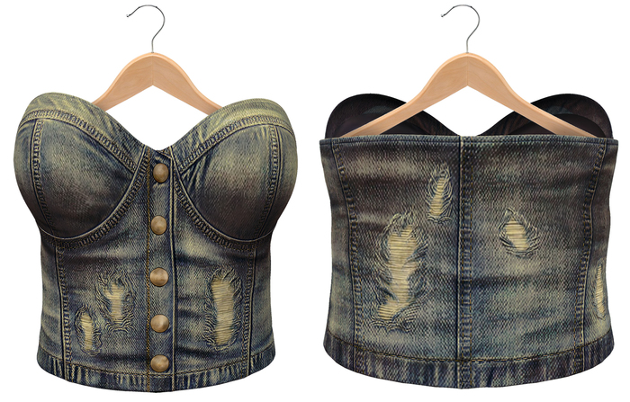 Bueno-Hard Luck -Denim Top- Dusk