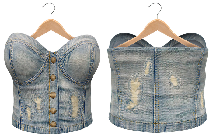 Bueno-Hard Luck -Denim Top- Babybleu