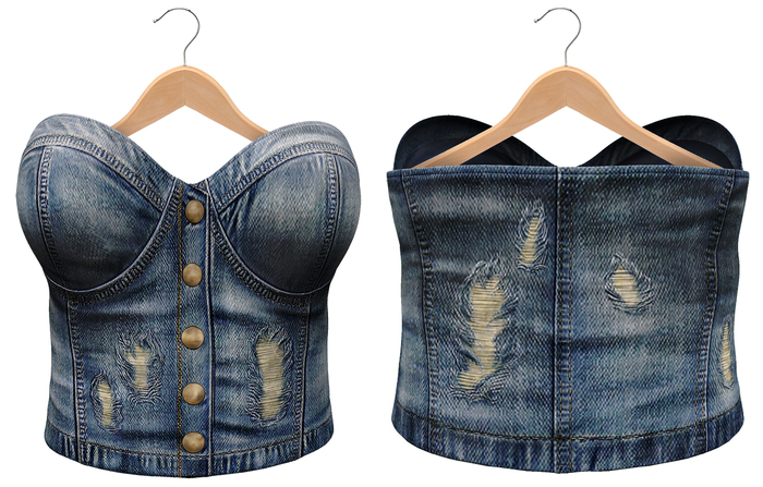 Bueno-Hard Luck -Denim Top- Ocean