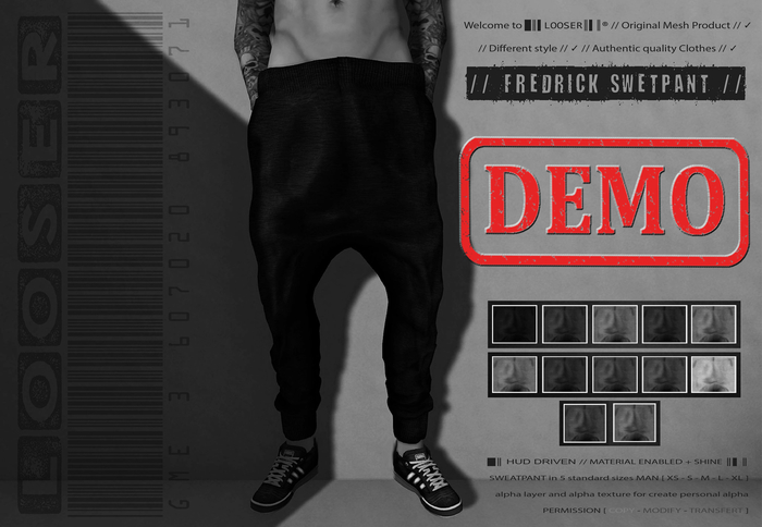 █║▌LOOSER ║▌║® // [ DEMO ] Fredrick Swearpant // HUD MESH // MATERIAL ENABLED