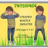 TOTSIPOP! STriped Waffle Sweater Clothing Set TODDLER
