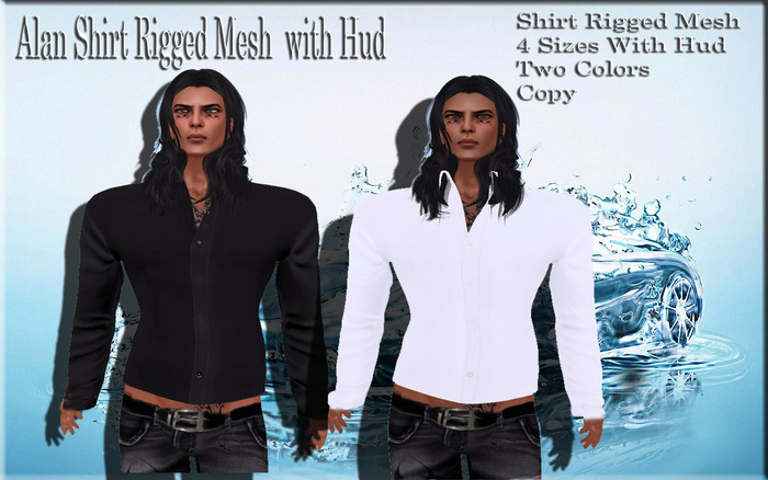LSR - Alan Shirt Rigged Mesh  with Hud