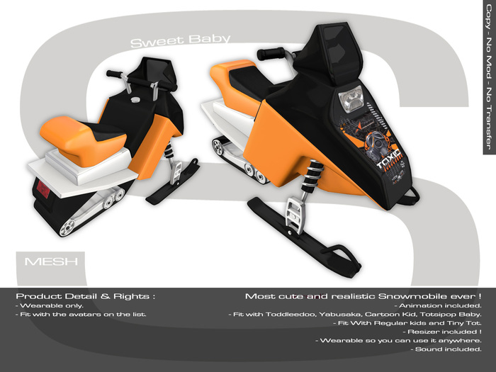 Sweet Baby - SnowMobile Mesh Orange