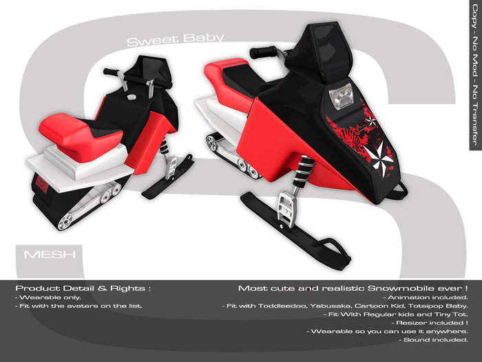 Sweet Baby - SnowMobile Mesh Red Dark