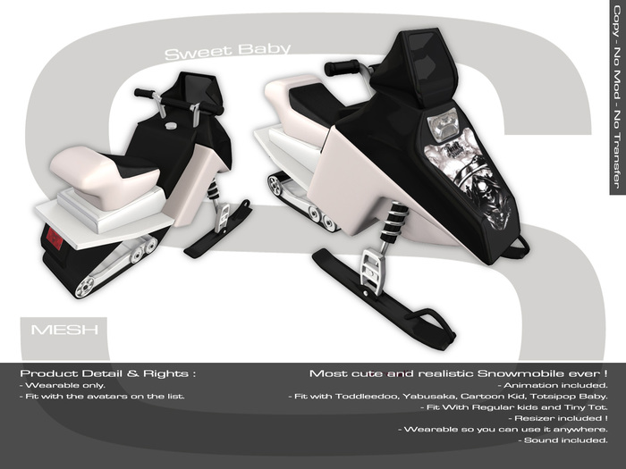Sweet Baby - SnowMobile Mesh White