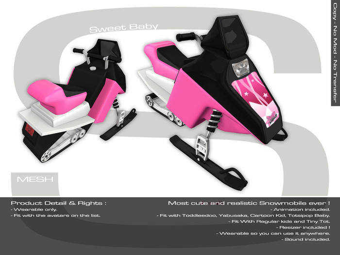 Sweet Baby - SnowMobile Mesh Pink
