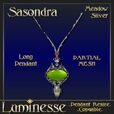 * * OUTLET PRICE * * SASONDRA Meadow Pendant - Green Orange Silver
