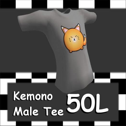[BC] Kemono Male Tee - Cute Fox (White)