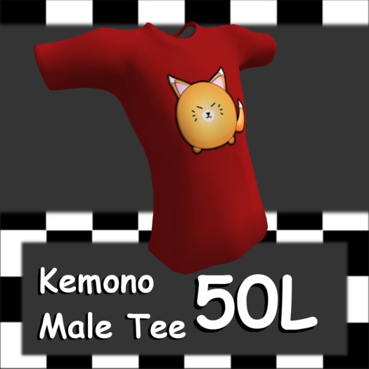 [BC] Kemono Male Tee - Cute Fox (Red)