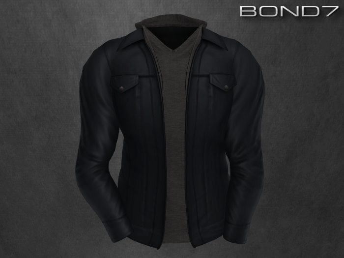 *BOND7* V-neck Longsleeve (Black)