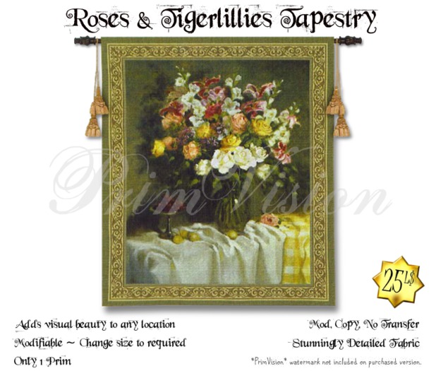 *PV* Roses & Tigerlillies Tapestry