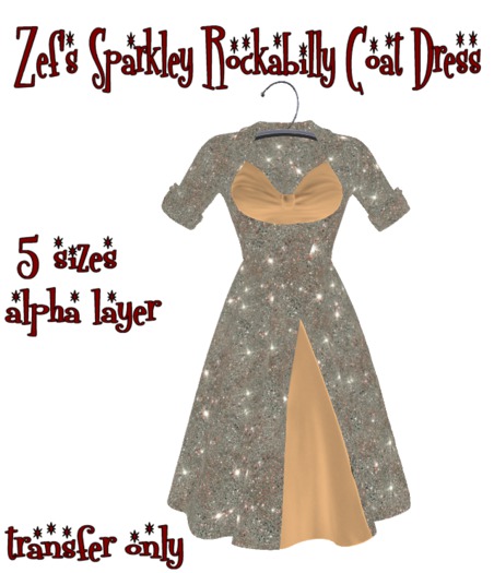Zef's Sparkley Rockabilly Coat Dress