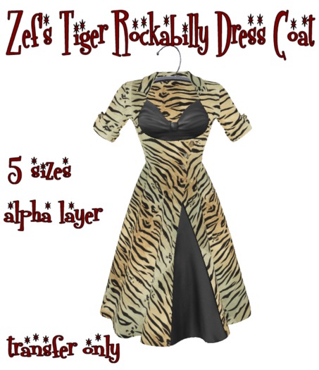 Zef's Tiger Rockabilly Coat Dress
