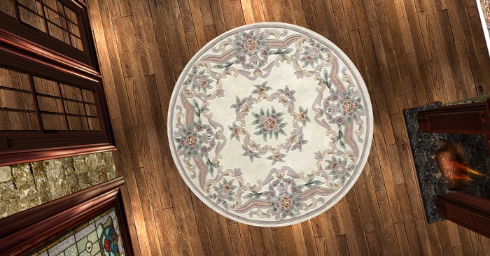 French Aubusson Wedding Roses Carpet