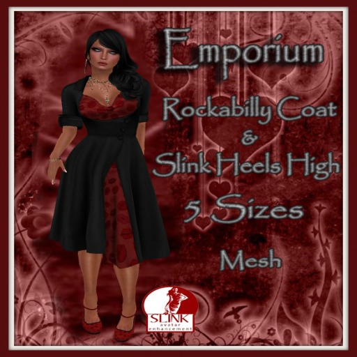 Red Rockabilly Coat & Slink Heels {Boxed}