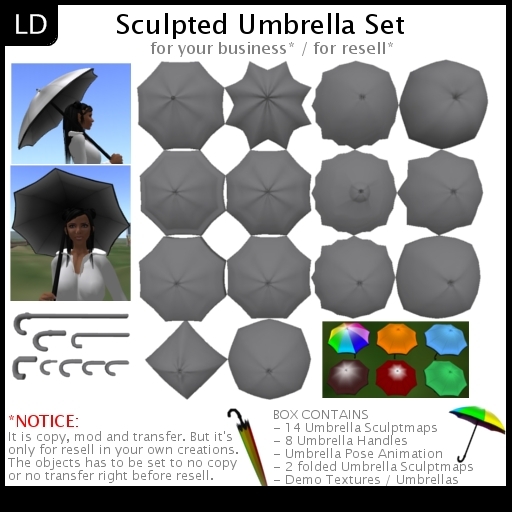 LD Sculpted Umbrella / Regenschirm