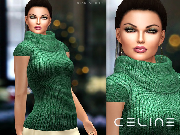 Starfashion Mesh Celine Sweater Moss