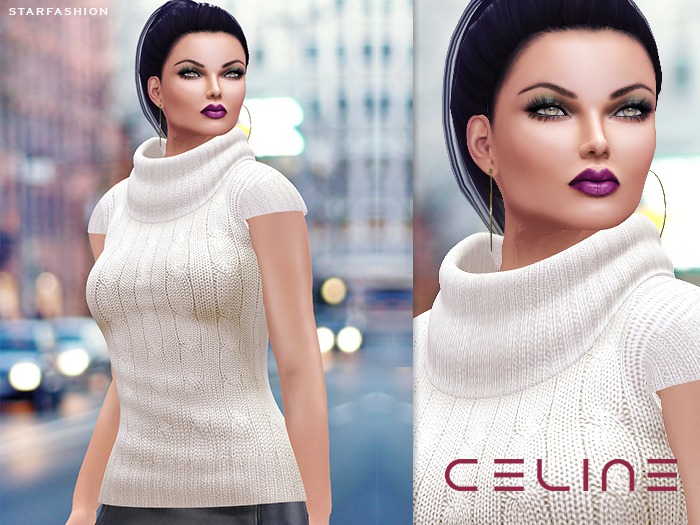 Starfashion Mesh Celine Sweater Beige