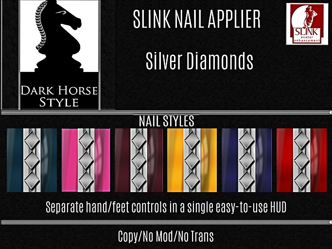 !DHS Nails-Silver Diamonds [BOXED]