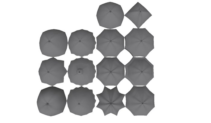 LD Sculpted Sunshade / Parasol / Sonnenschirm